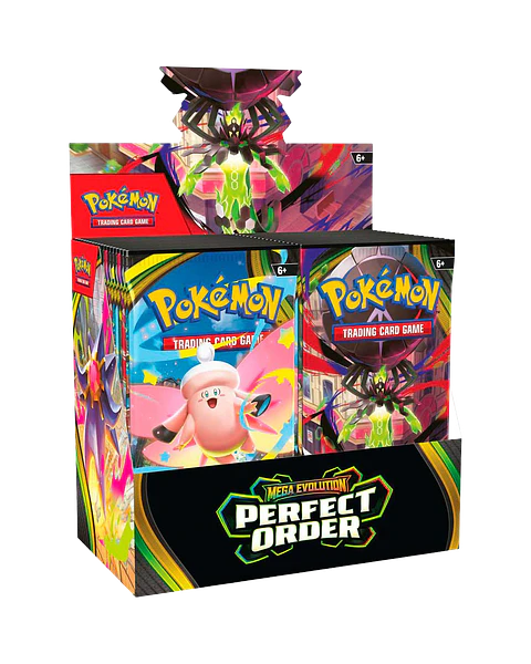 Pokemon TCG: Caja de Sobres Mega Evolution - Perfect Order (Español) 