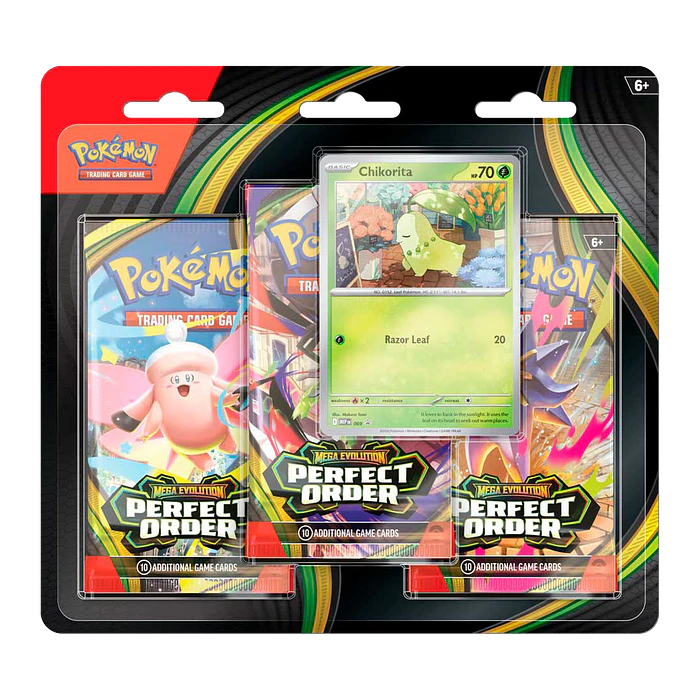 Pokemon TCG: Mega Evolution Perfect Order - 3 Pack Blister (Español) 