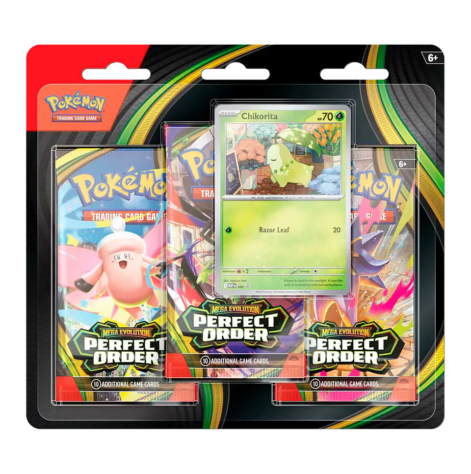 Pokemon TCG: Mega Evolution Perfect Order - 3 Pack Blister (Español)  1