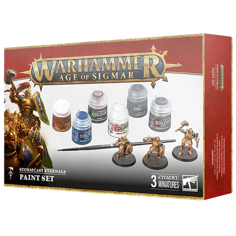 Set de Pinturas + Stormcast Eternals (6 pinturas+pincel+3 minis)(2026) 