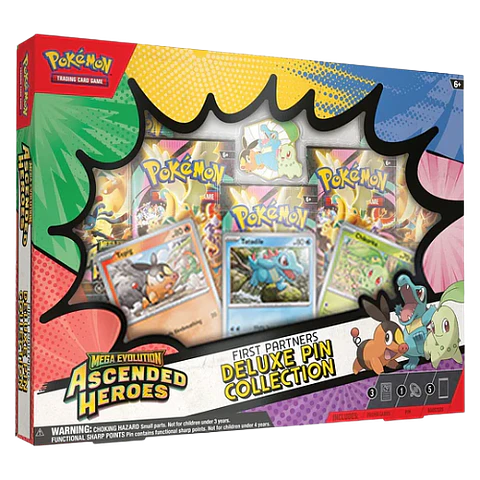 Pokemon TCG: Mega Evolution - Ascended Heroes First Partners Deluxe Pin (Español) 