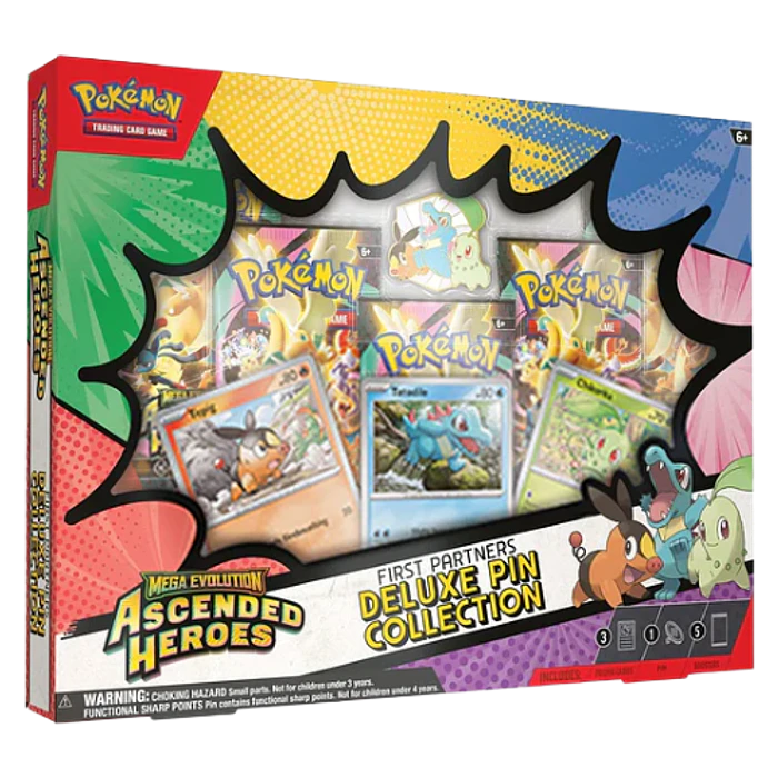 Pokemon TCG: Mega Evolution - Ascended Heroes First Partners Deluxe Pin (Español) 