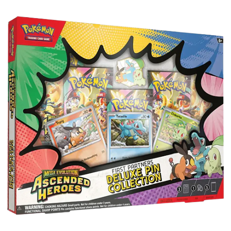 Pokemon TCG: Mega Evolution - Ascended Heroes First Partners Deluxe Pin (Español)  1