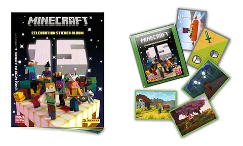 Álbum Minecraft 15 Años + 40 sobres 
