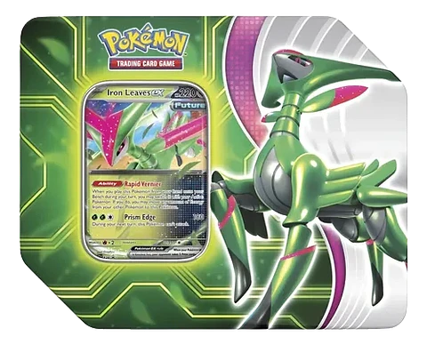 Pokémon TCG: Paradox Clash Tin - Iron Leaves Ex (Inglés) 