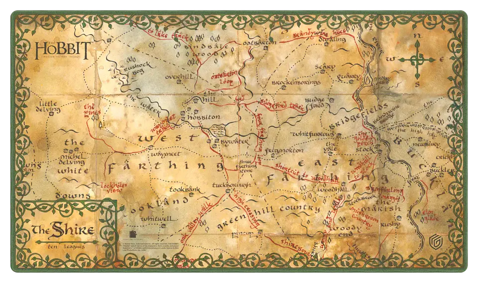 Playmat: The Hobbit - Map The Shire 2