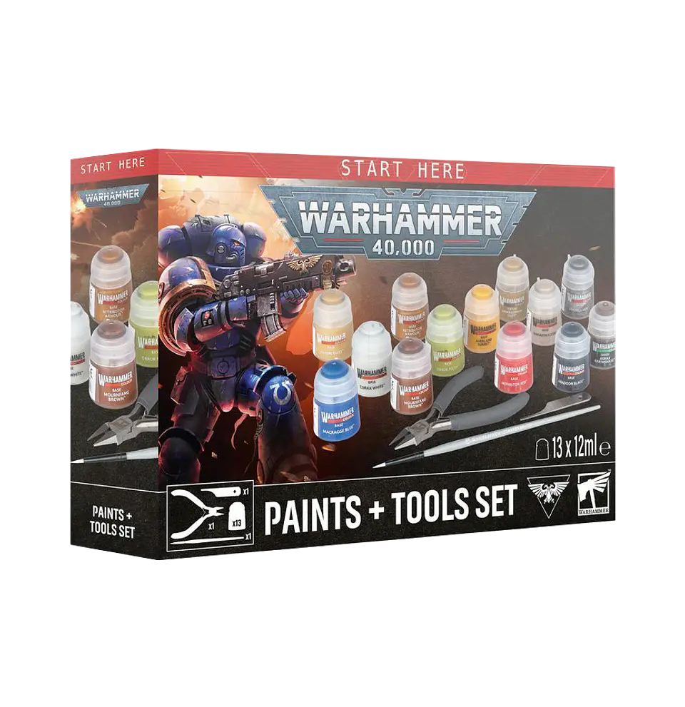 Warhammer 40K: Set de Pinturas (13) y Herramientas (3) 1