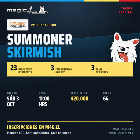 Inscripción Summoner Skirmish · Riftbound — Sábado 3 de octubre