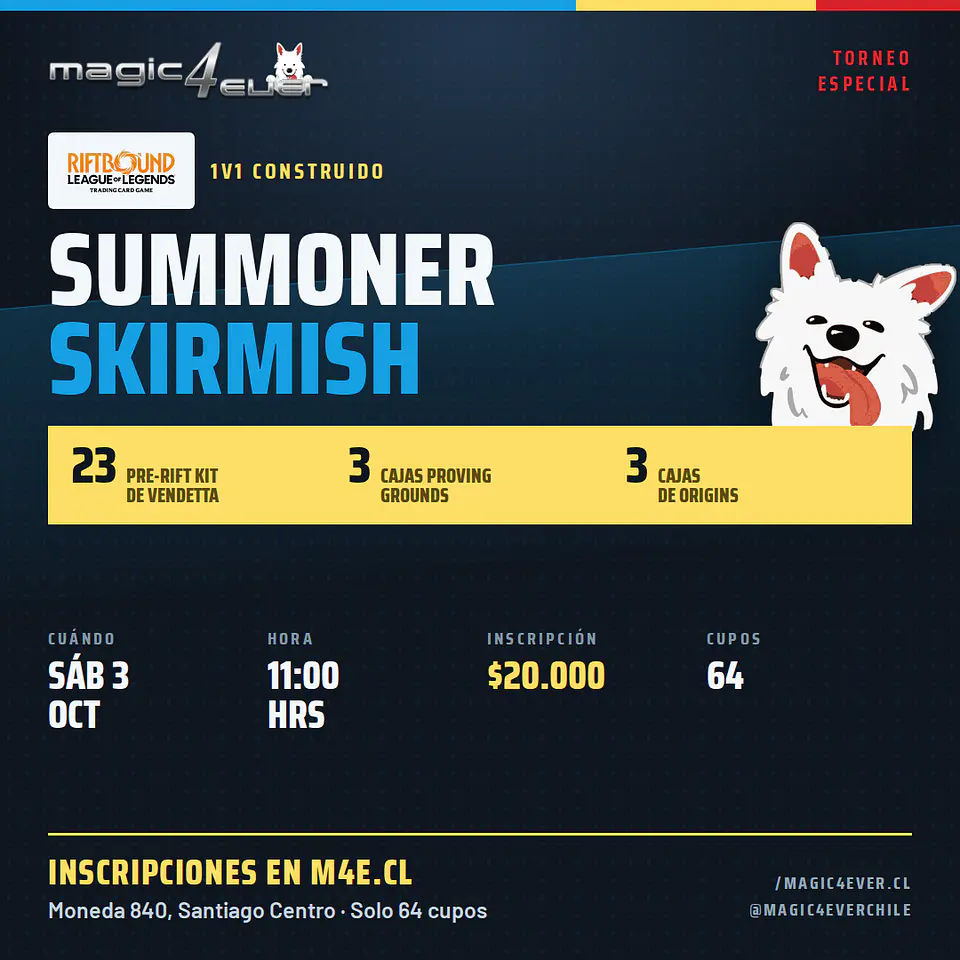 Inscripción Summoner Skirmish · Riftbound — Sábado 3 de octubre 1