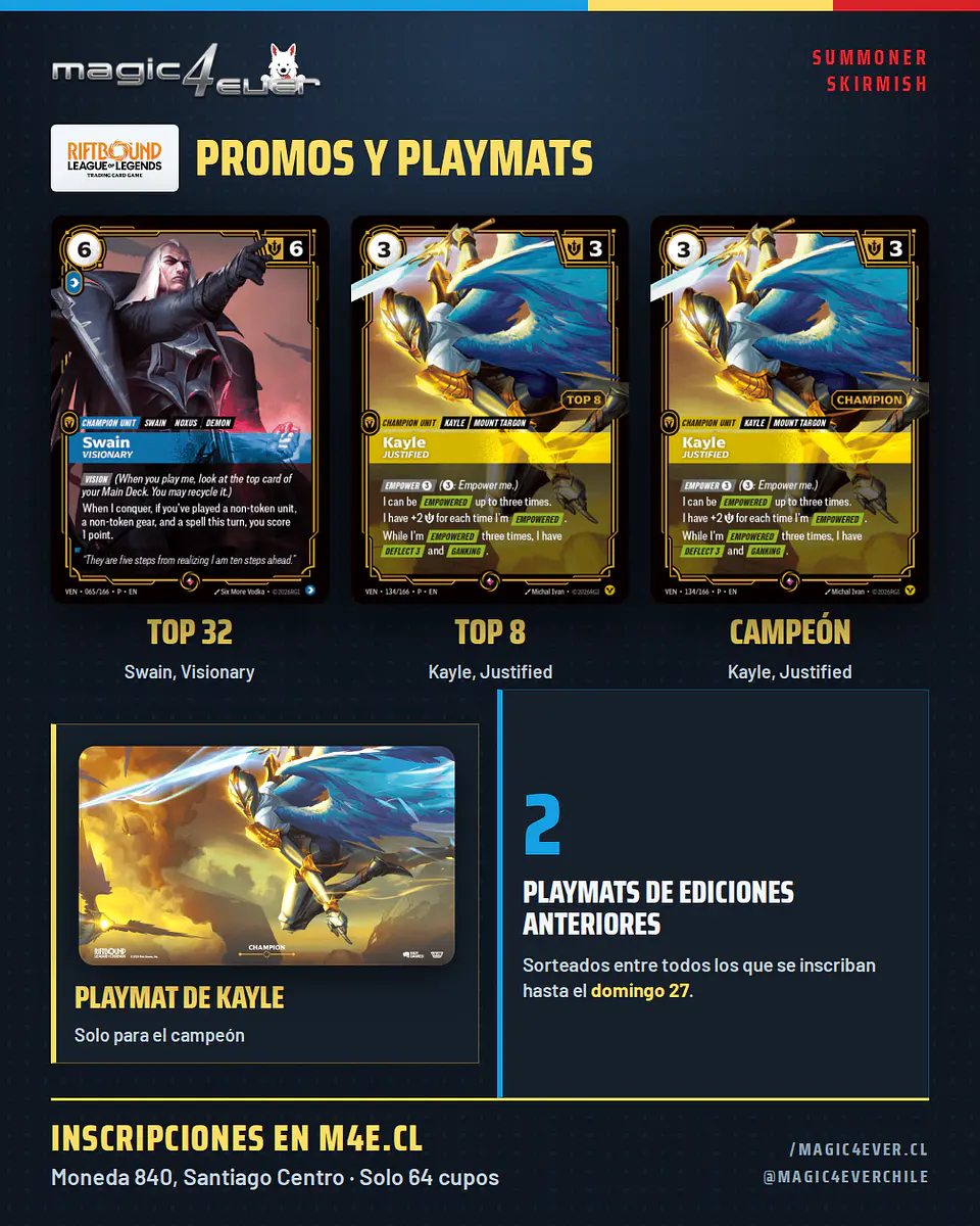 Inscripción Summoner Skirmish · Riftbound — Sábado 3 de octubre 2
