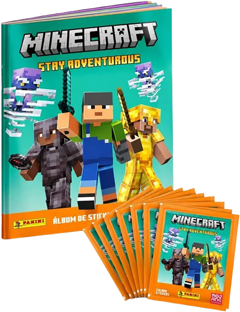 Pack álbum + 20 sobres álbum Minecraft Stay Adventurous