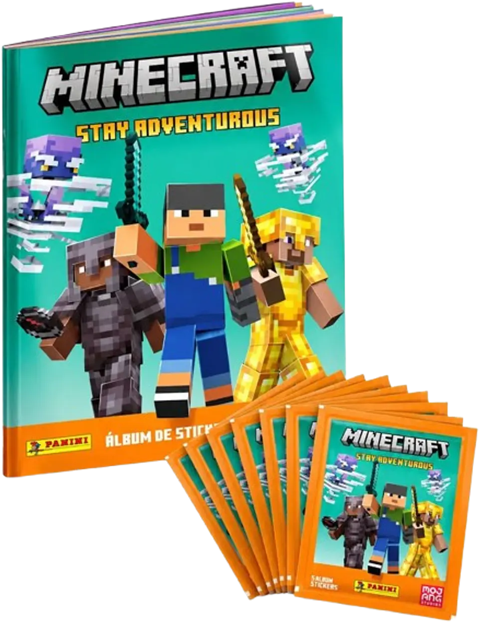 Pack álbum + 20 sobres álbum Minecraft Stay Adventurous 1