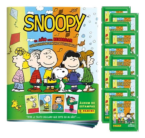 Pack álbum + 20 sobres álbum Snoopy: Un año para recordar