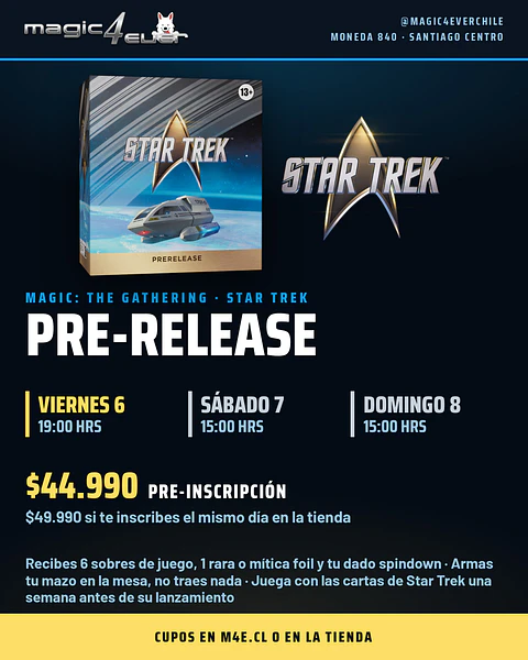 Inscripción Pre-Release Star Trek — Magic: The Gathering
