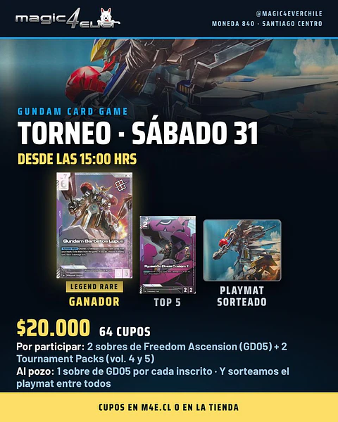 Inscripción Torneo Gundam Card Game - Sábado 31 de octubre