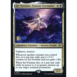 Syr Vondam, Sunstar Exemplar - Promo