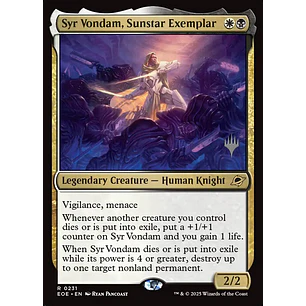 Syr Vondam, Sunstar Exemplar - Promo