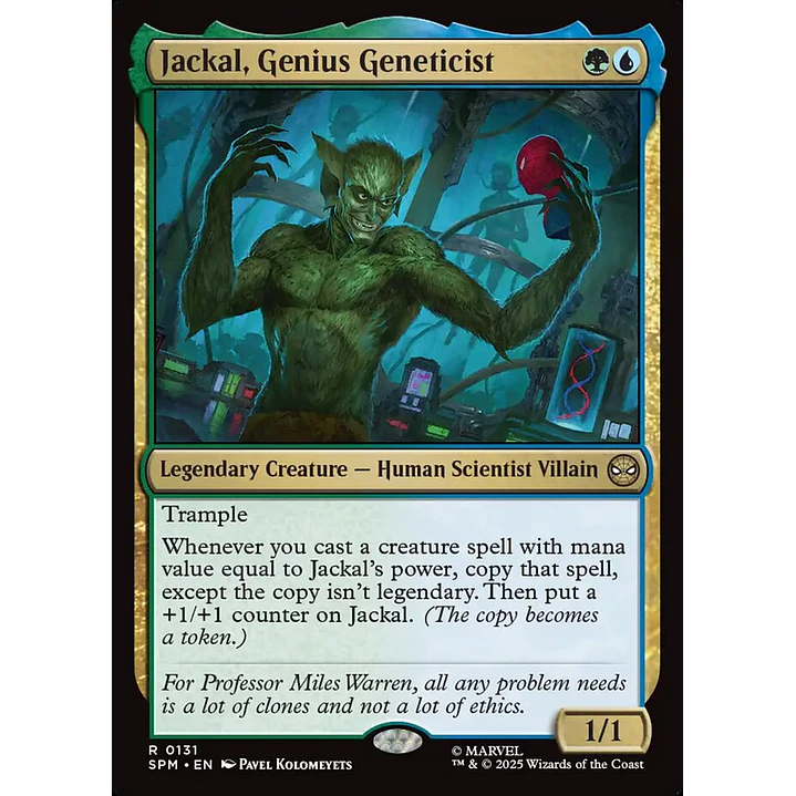 Jackal, Genius Geneticist 1