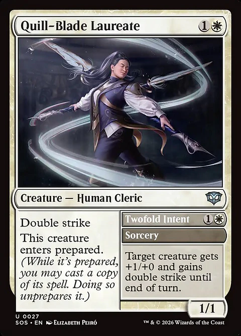 Quill-Blade Laureate // Twofold Intent