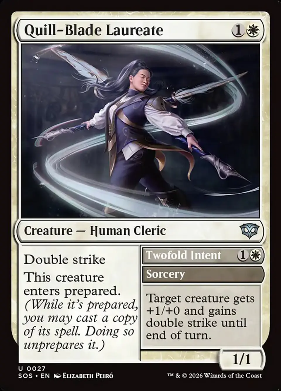 Quill-Blade Laureate // Twofold Intent 1