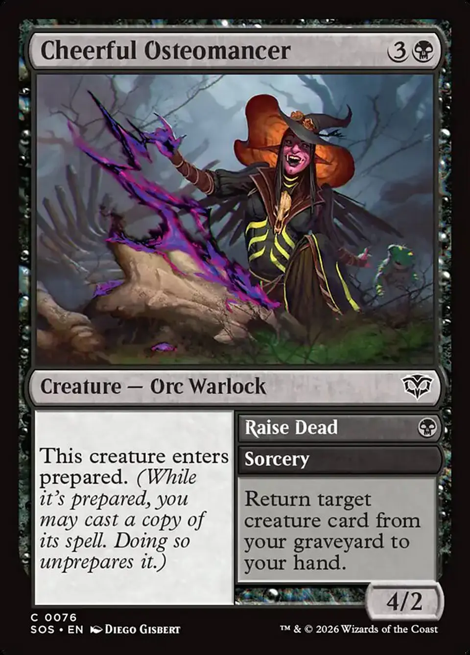 Cheerful Osteomancer // Raise Dead 1