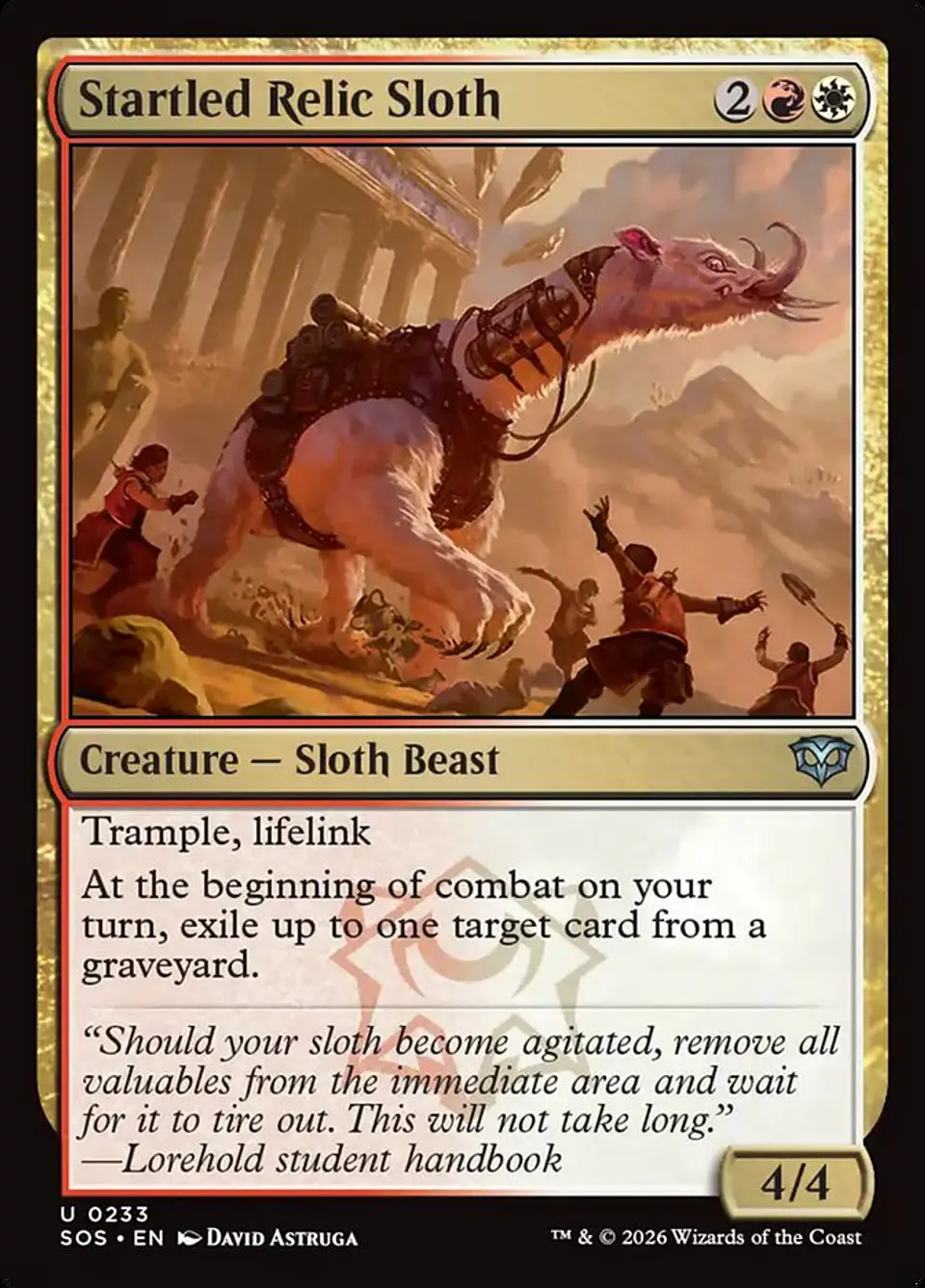 Startled Relic Sloth 1