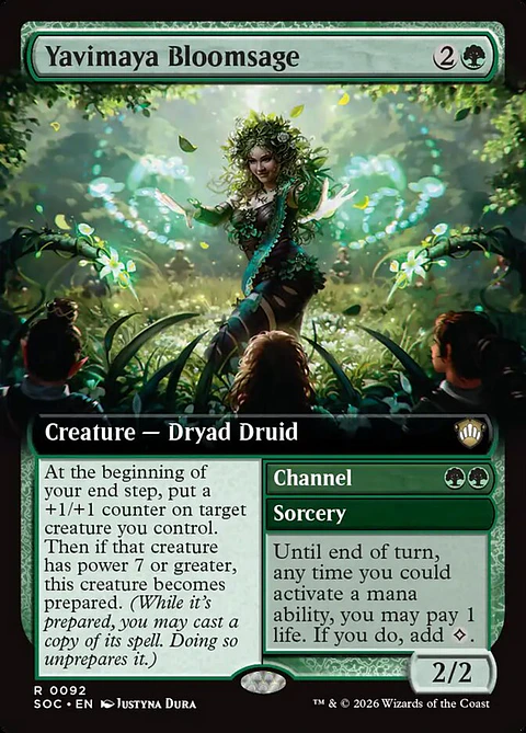 Yavimaya Bloomsage // Channel (Extended Art)