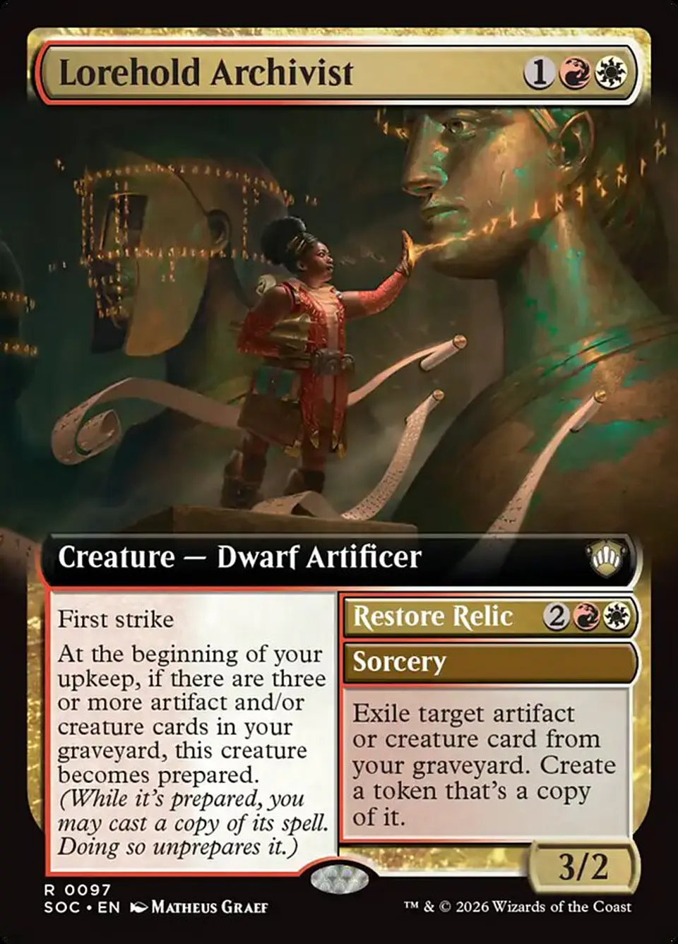 Lorehold Archivist // Restore Relic (Extended Art) 1