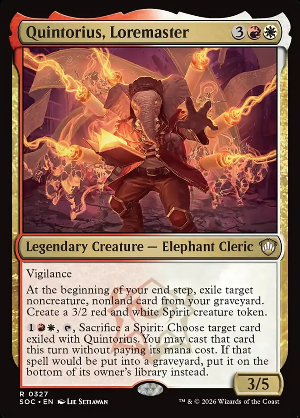 Quintorius, Loremaster 1