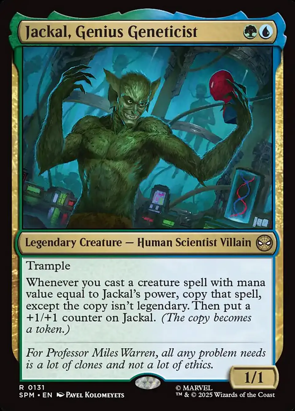Jackal, Genius Geneticist 1