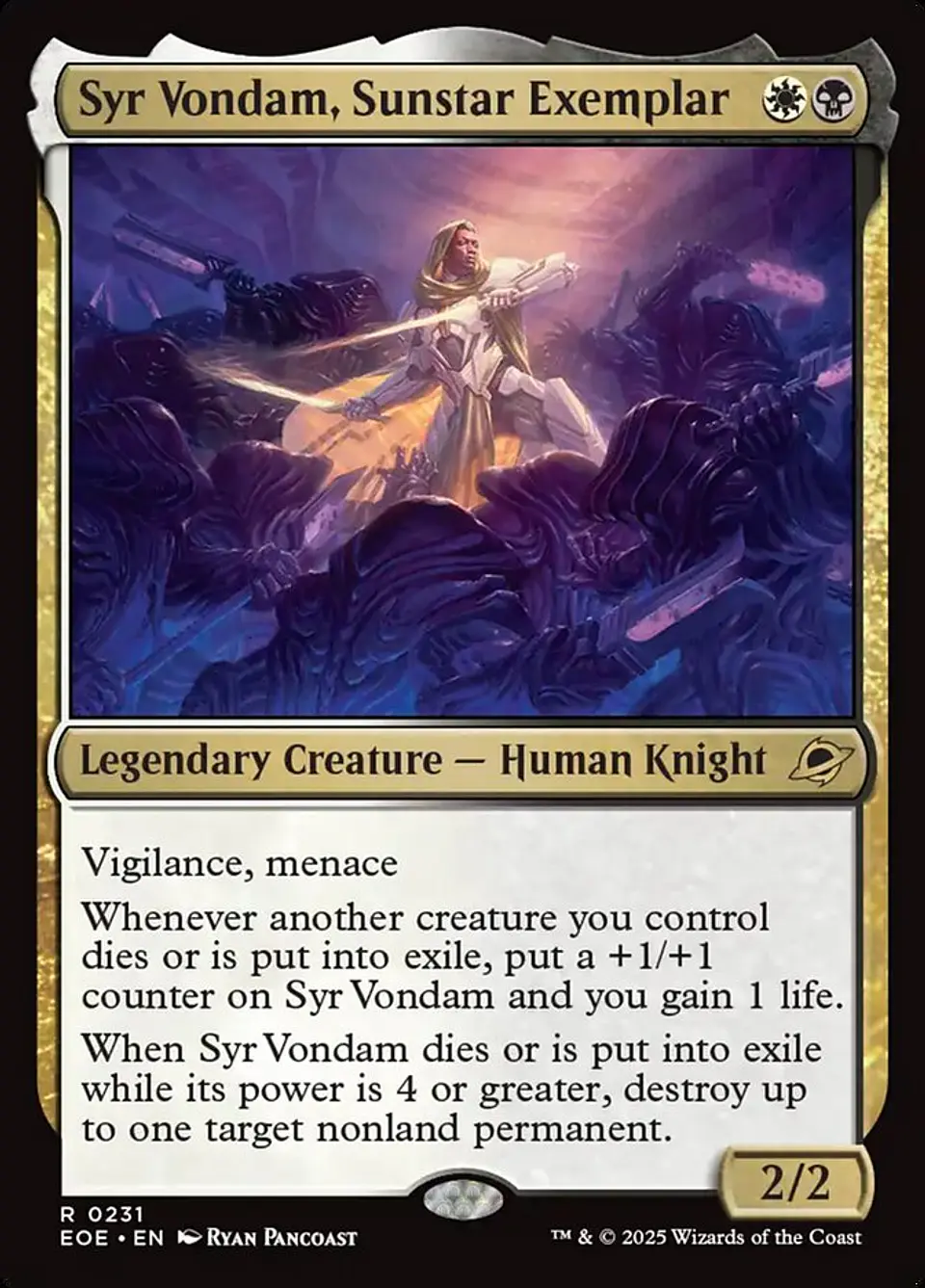 Syr Vondam, Sunstar Exemplar 1