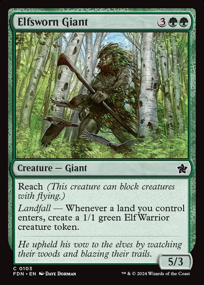 Elfsworn Giant [Español, No Foil, NM]