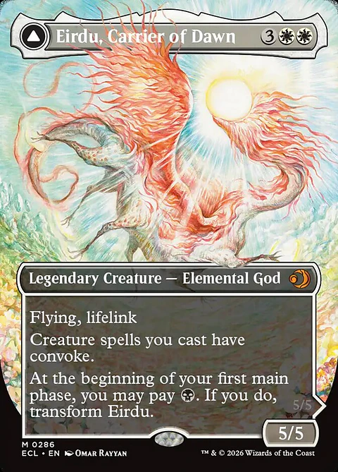 Eirdu, Carrier of Dawn // Isilu, Carrier of Twilight (Borderless)