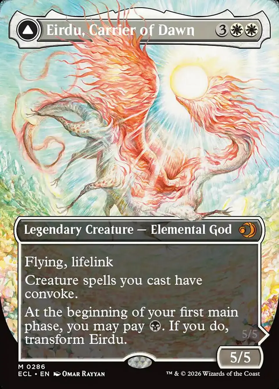 Eirdu, Carrier of Dawn // Isilu, Carrier of Twilight (Borderless) 1