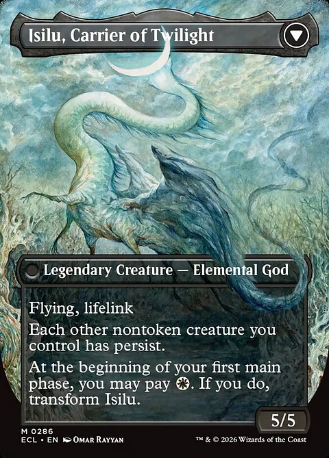 Eirdu, Carrier of Dawn // Isilu, Carrier of Twilight (Borderless)