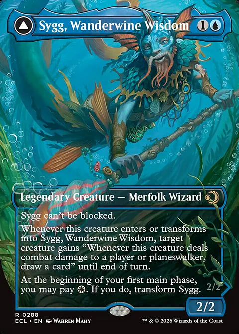 Sygg, Wanderwine Wisdom // Sygg, Wanderbrine Shield (Borderless)