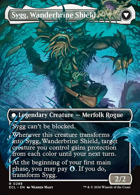 Sygg, Wanderwine Wisdom // Sygg, Wanderbrine Shield (Borderless)
