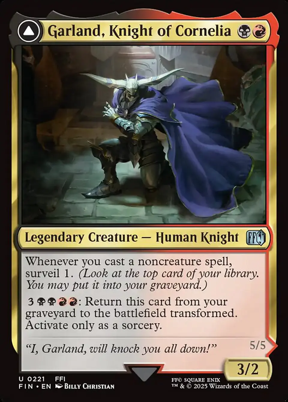Garland, Knight of Cornelia // Chaos, the Endless 1