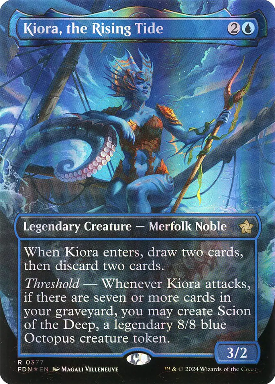 Kiora, the Rising Tide (Borderless) 1