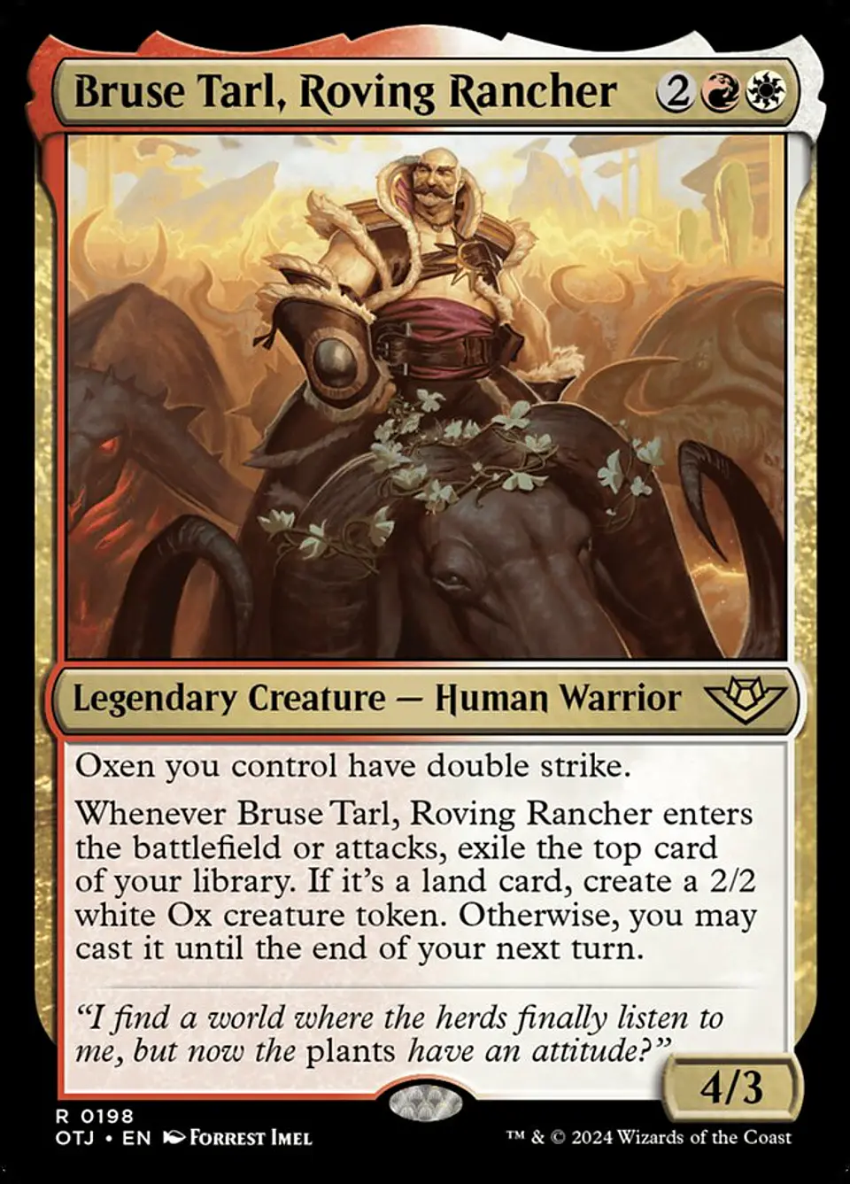 Bruse Tarl, Roving Rancher 1
