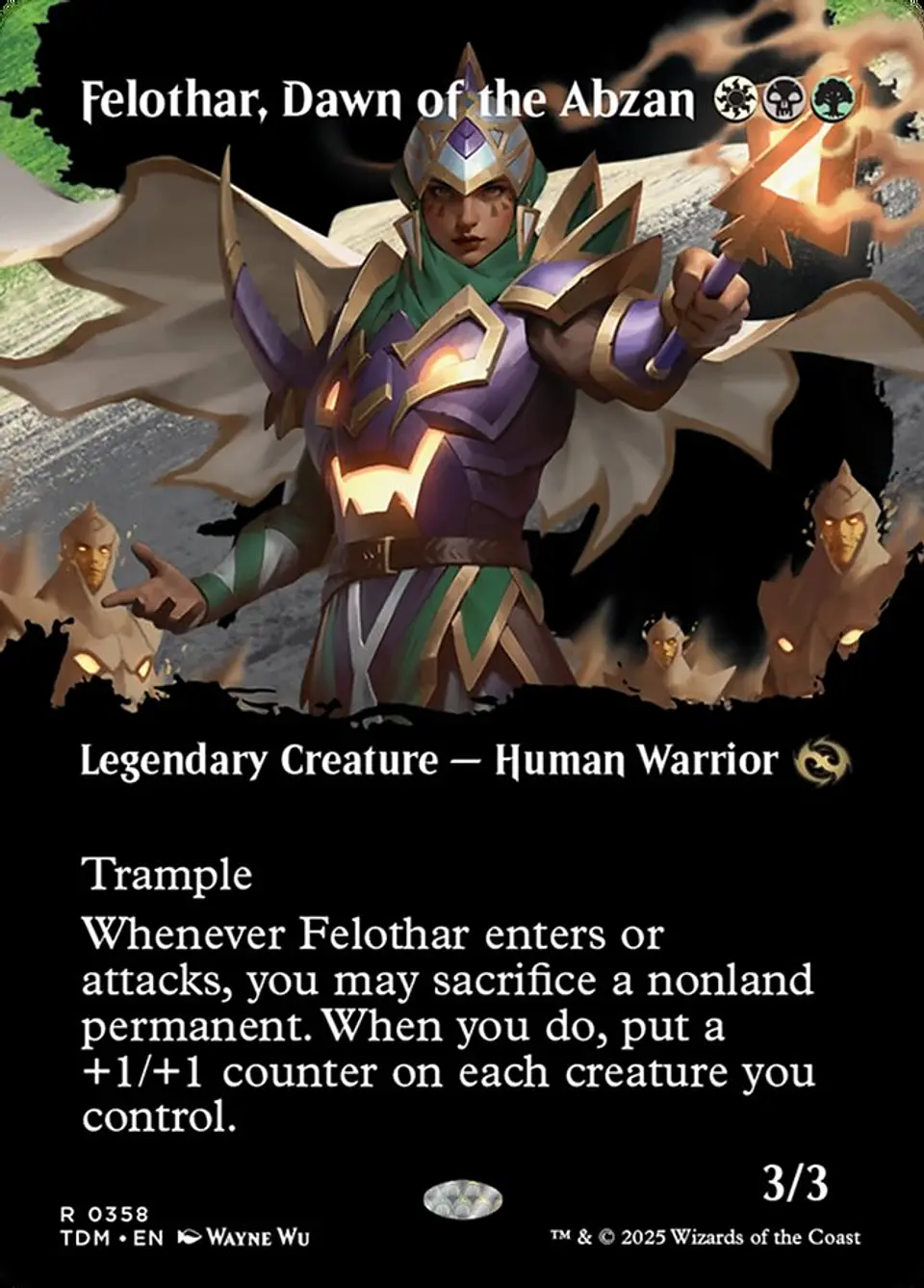 Felothar, Dawn of the Abzan (Borderless) 1