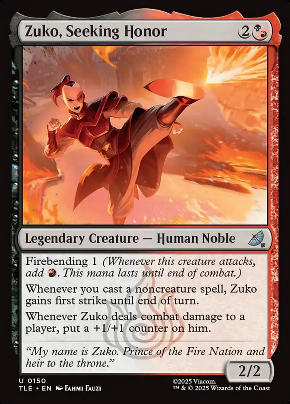 Zuko, Seeking Honor 1