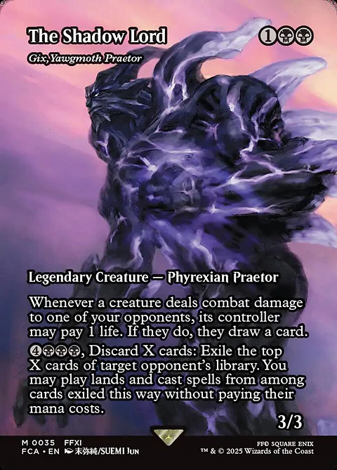 Gix, Yawgmoth Praetor (Borderless)