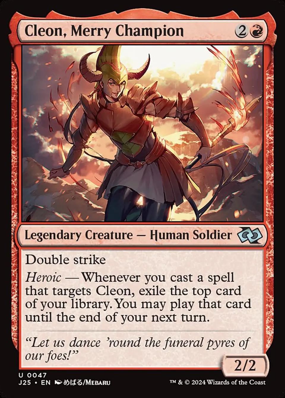 Cleon, Merry Champion 1