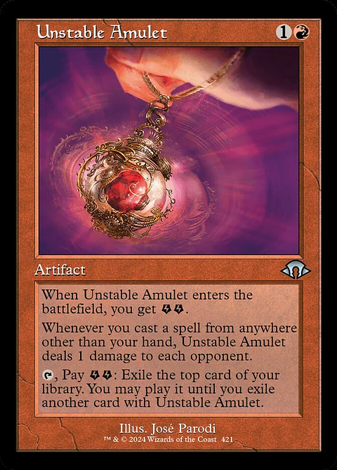 Unstable Amulet (Retro Frame)