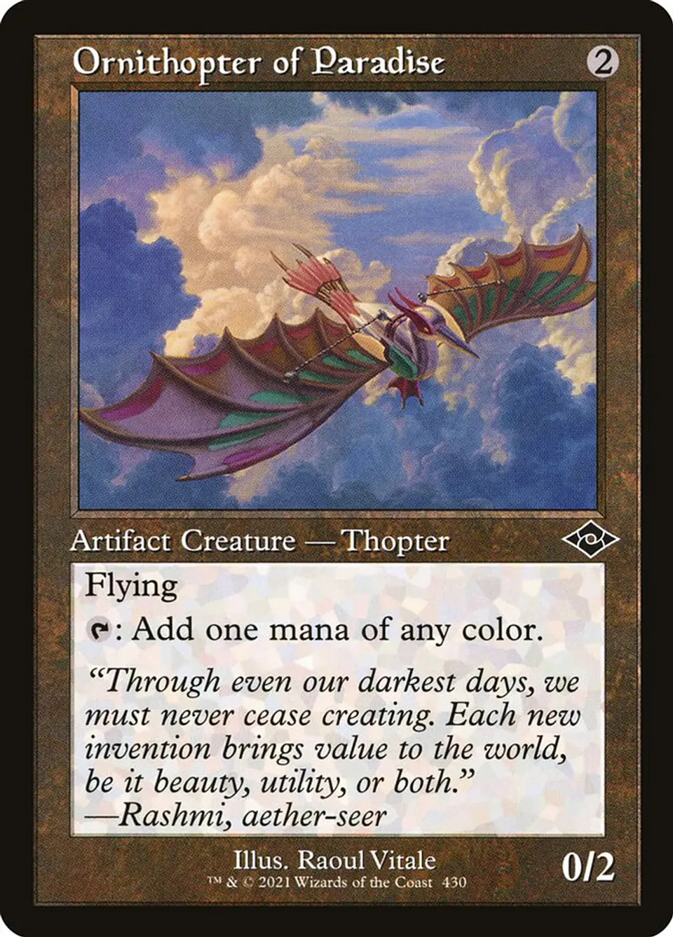Ornithopter of Paradise (Retro Frame) 1