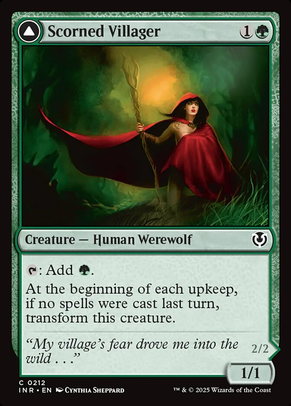 Scorned Villager // Moonscarred Werewolf 1