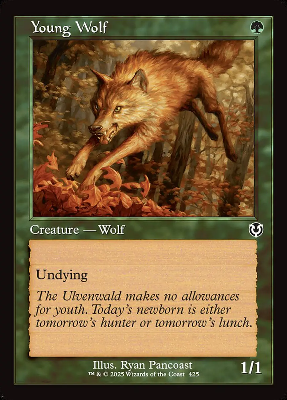 Young Wolf (Retro Frame) 1
