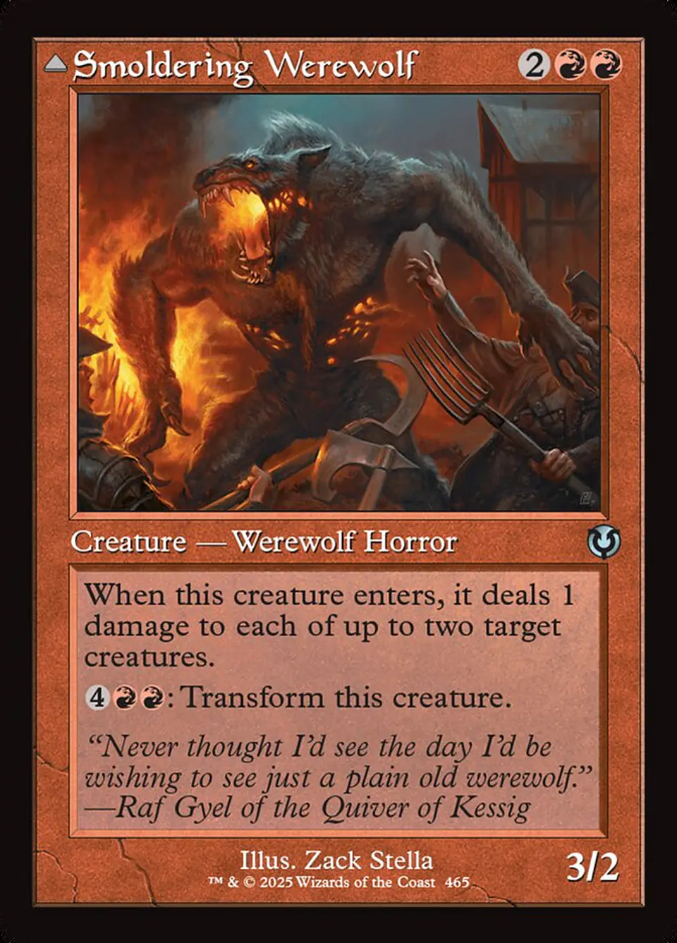 Smoldering Werewolf // Erupting Dreadwolf (Retro Frame) 1