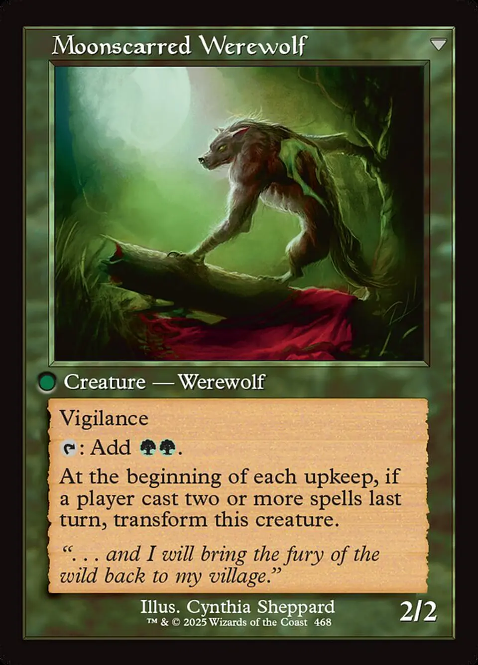 Scorned Villager // Moonscarred Werewolf (Retro Frame) 2